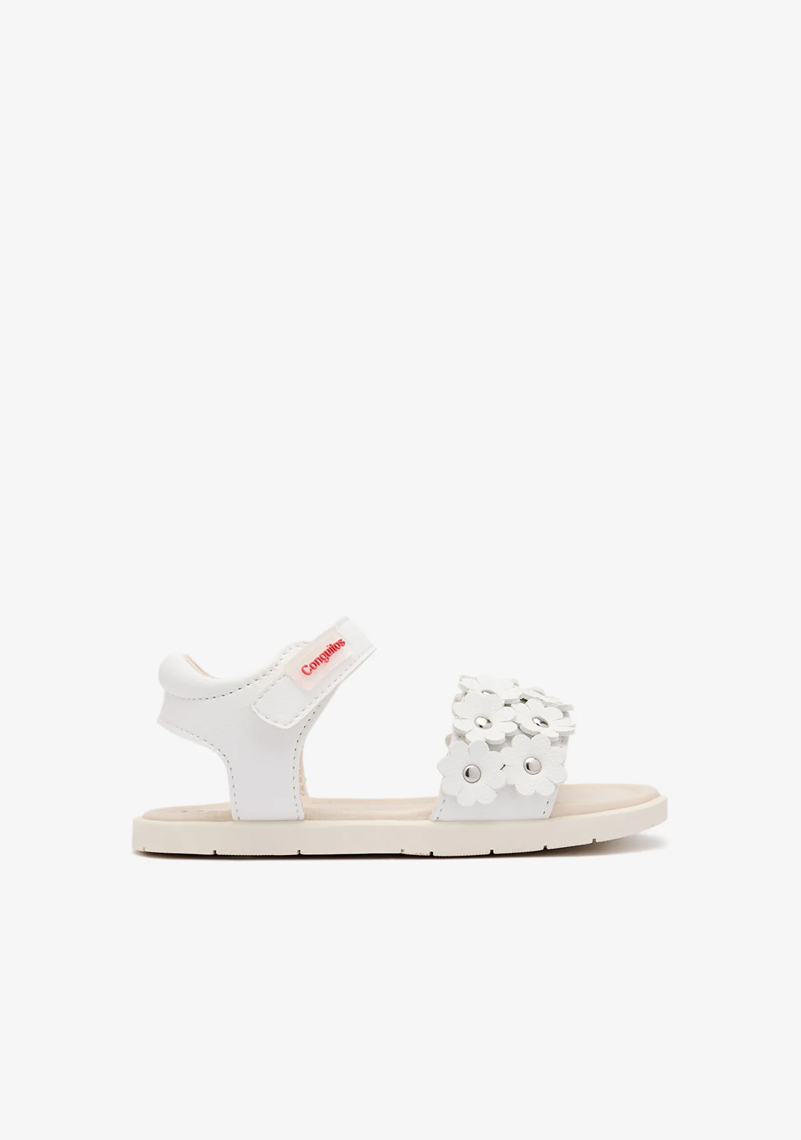 White Flower Barefoot Goflex Sandals
